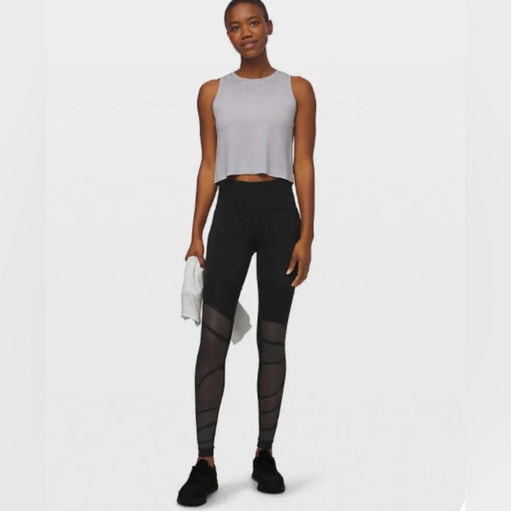 Lululemon Sheer Will HR Tight 28" *Pulse BLACK MESH Nulux LIKE NEW size 6